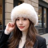 Fluffy Fur Bucket Hat for Women