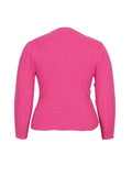 Plus Size Solid Color Cutout Knit Sweater for Women