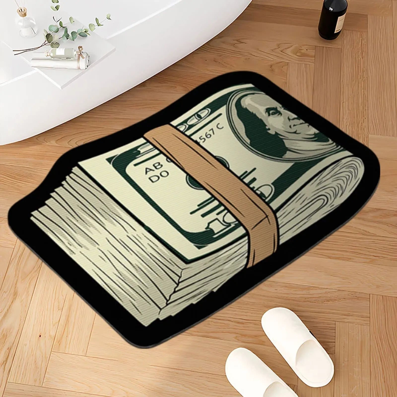 Creative Money Shaped Carpet Rug for Bedroom