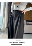 Elegant Wide Leg Pants for Women - High Waist Black Trousers