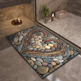 Stone Design Diatomite Bath Mat - Non-Slip & Quick Dry