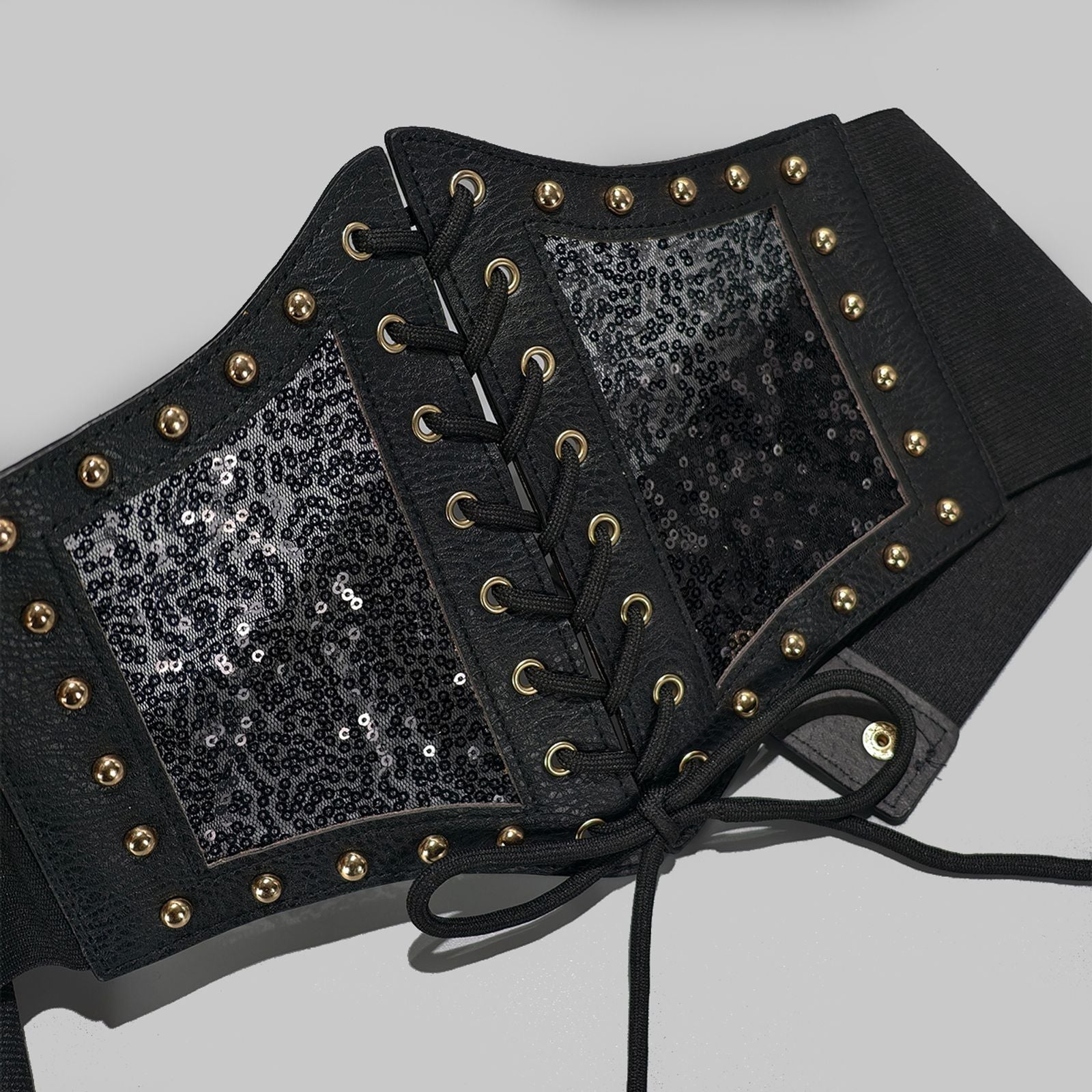 Gothic Plus Size Stretch Lace Cummerbund and Corset Belt