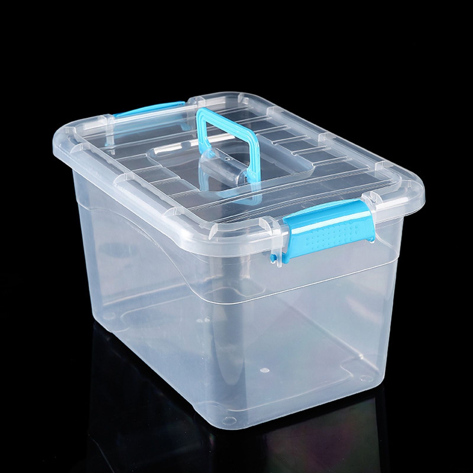 Transparent Plastic Storage Organizer Box with Lid