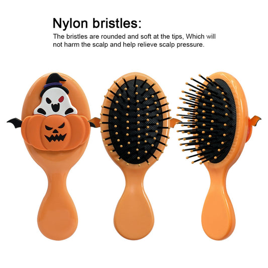 Portable Travel Mirror and Comb Set with Halloween Design
