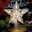 15cm Warm White LED Christmas Tree Star Decoration