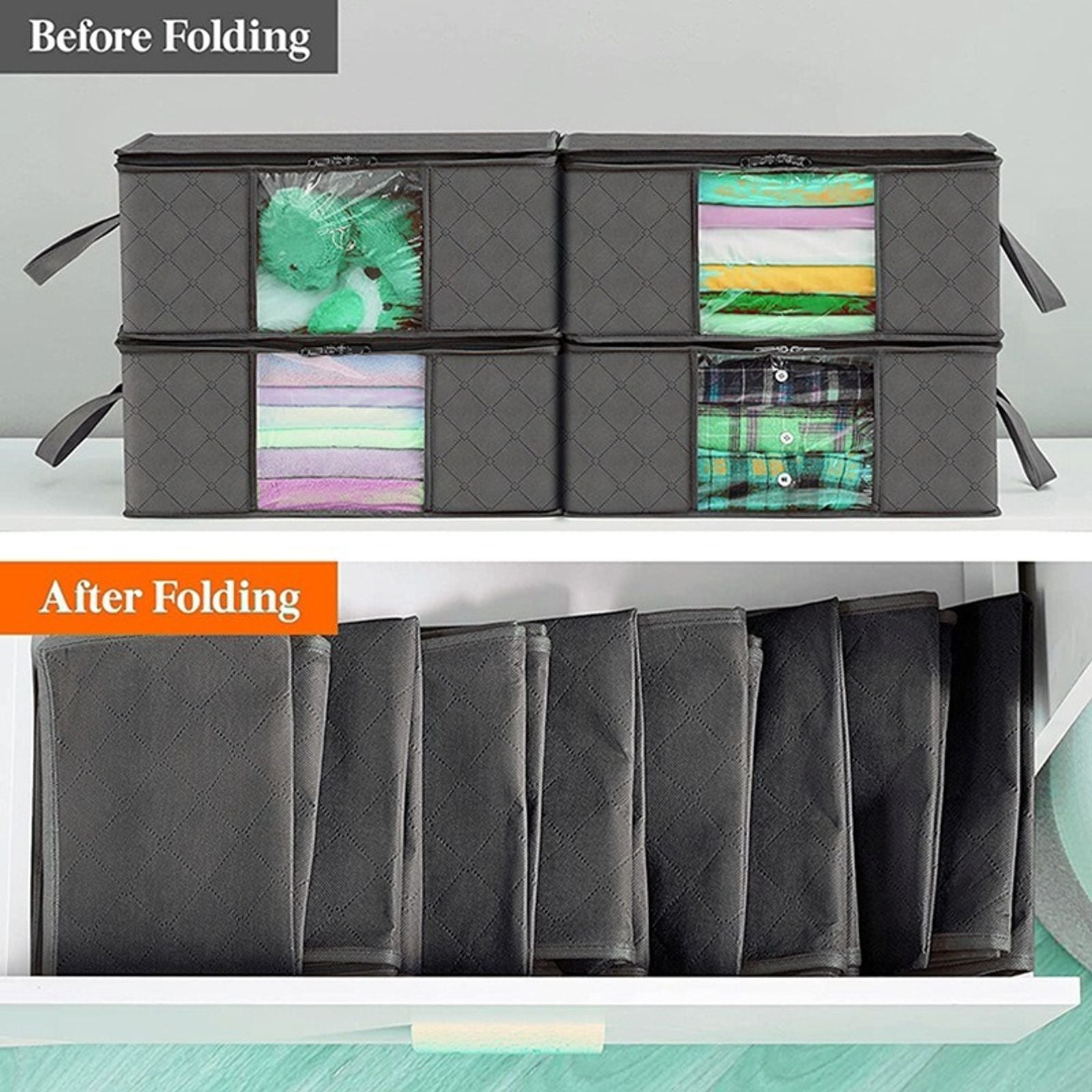 Foldable Clothes Storage Bag - Large Capacity Blanket Organizer