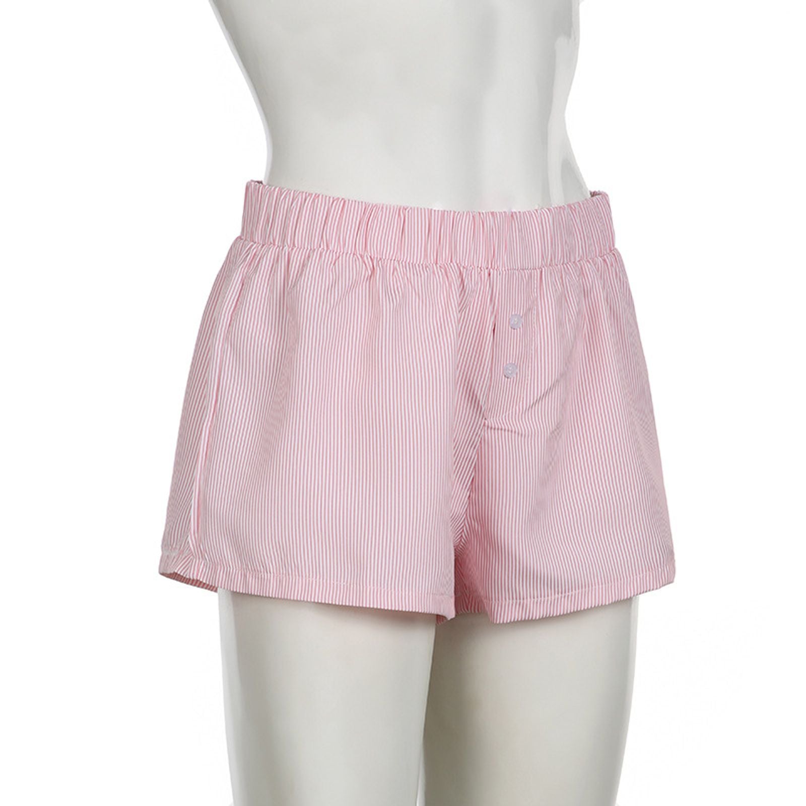 Striped Print Casual Shorts for Women