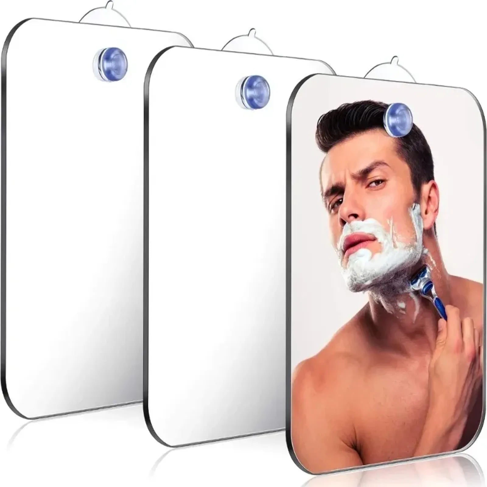 Acrylic Suction Mirror for Shaving and Makeup