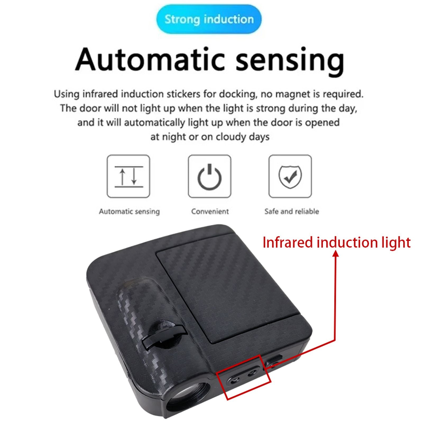 2Pcs Car Angel Wings Wireless Door Welcome Light Projector