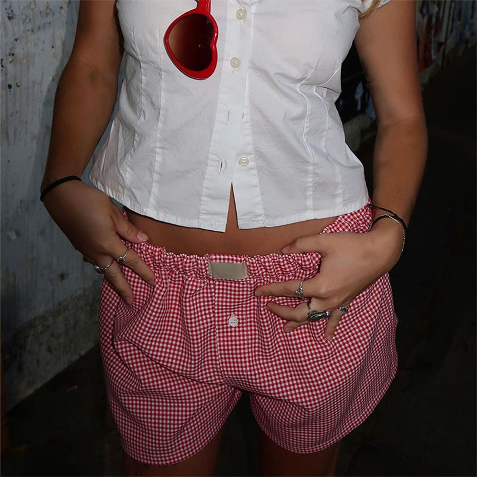 Women's Plaid Lounge Boxer Shorts - Cute Summer Pajama Bottoms