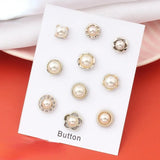 Safe Metal Pearl Magnet Hijab Pins Set for Women