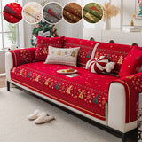 Red Christmas Tree Sofa Cushion - All Season Anti-Slip