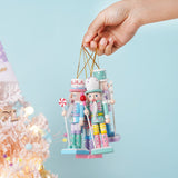4PCS Macaron Nutcracker Soldier Christmas Tree Pendants