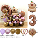 Cartoon Capybara Foil Balloon for Kids' Parties