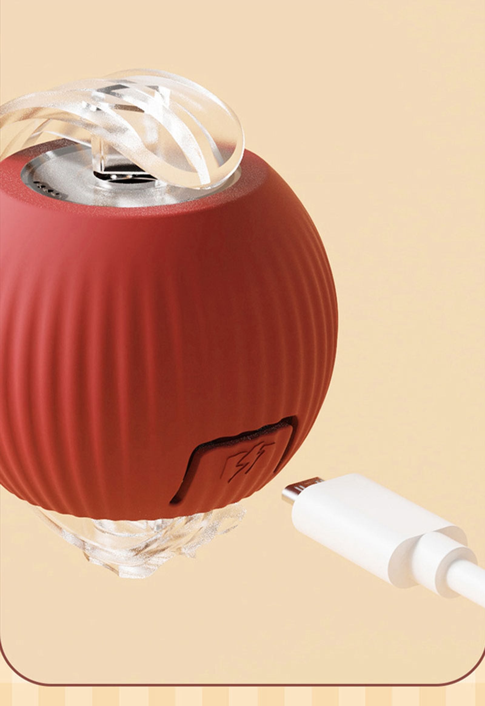 Automatic Rolling Electric Cat Ball Toy with Faux Tail