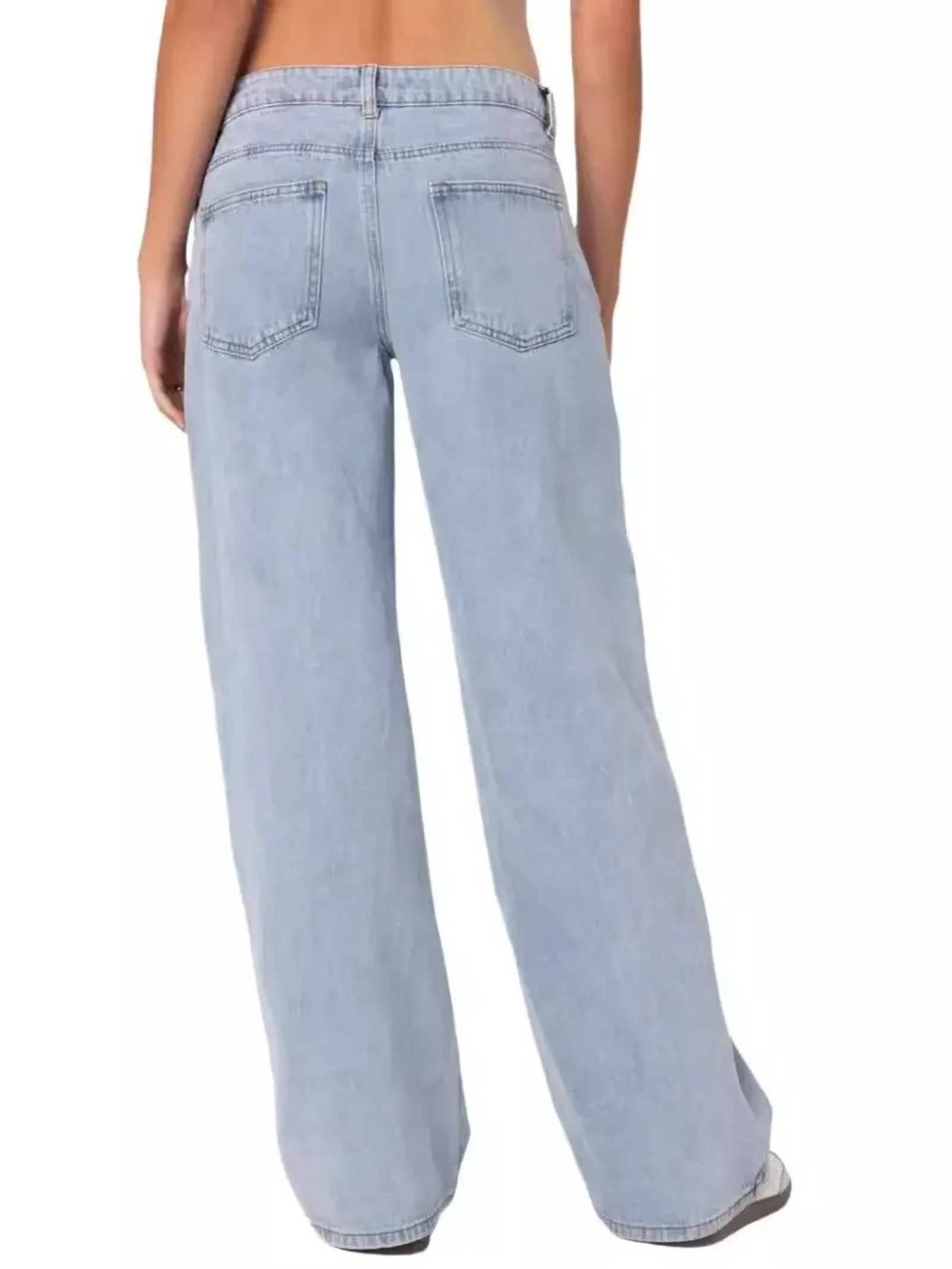 Fashionable Women's High Waist Wide Leg Jeans