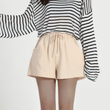 High Waisted Casual Linen Shorts for Women