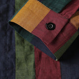 Autumn Men's Colorful Striped Long Sleeve Button-down Shirt