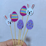 100pcs Bunny Egg Bamboo Skewers for Kids' Easter Parties