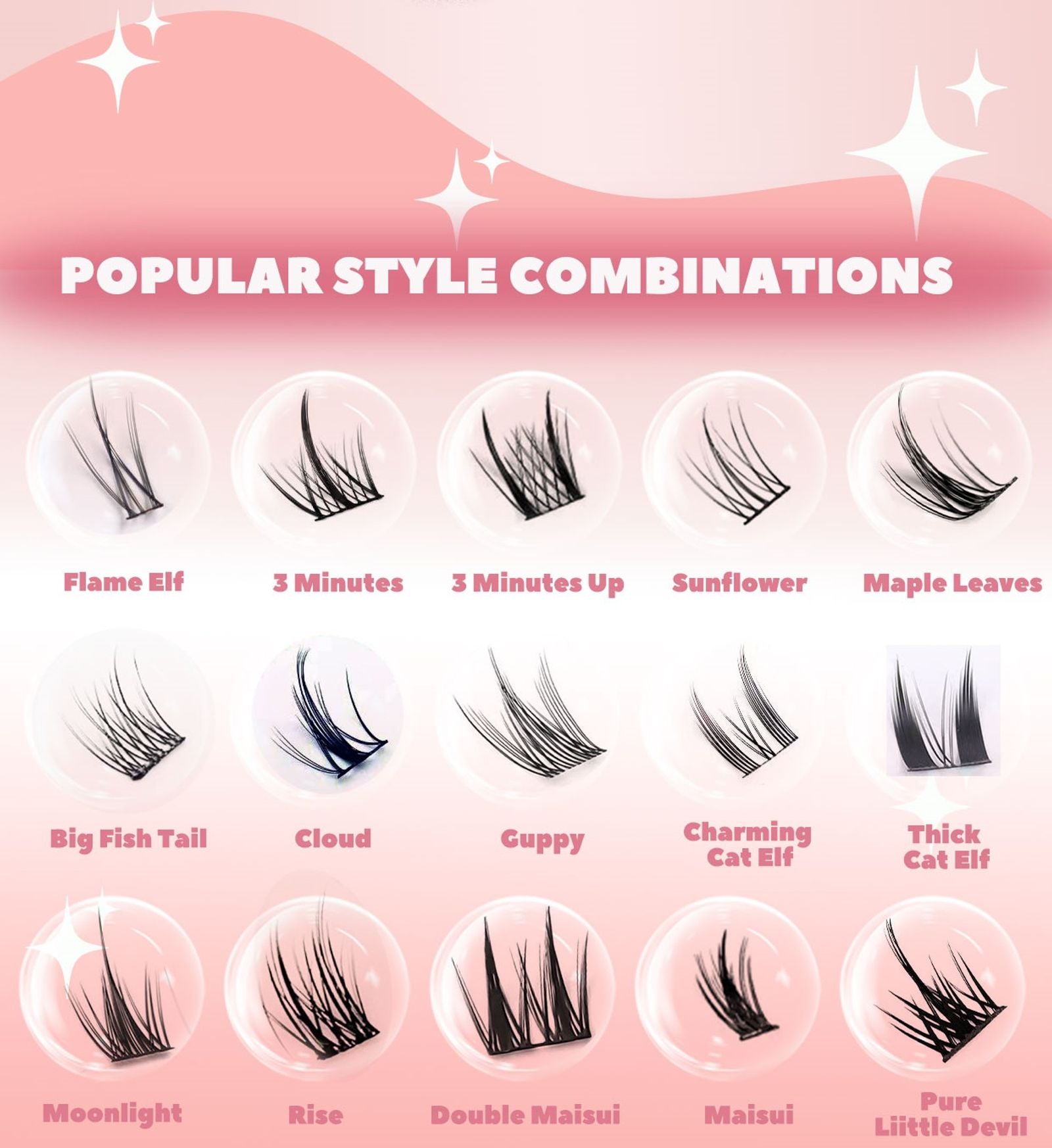 Large Capacity Individual Cluster False Eyelashes