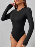 Women’s Long Sleeve Round Neck Blouse Bodysuit