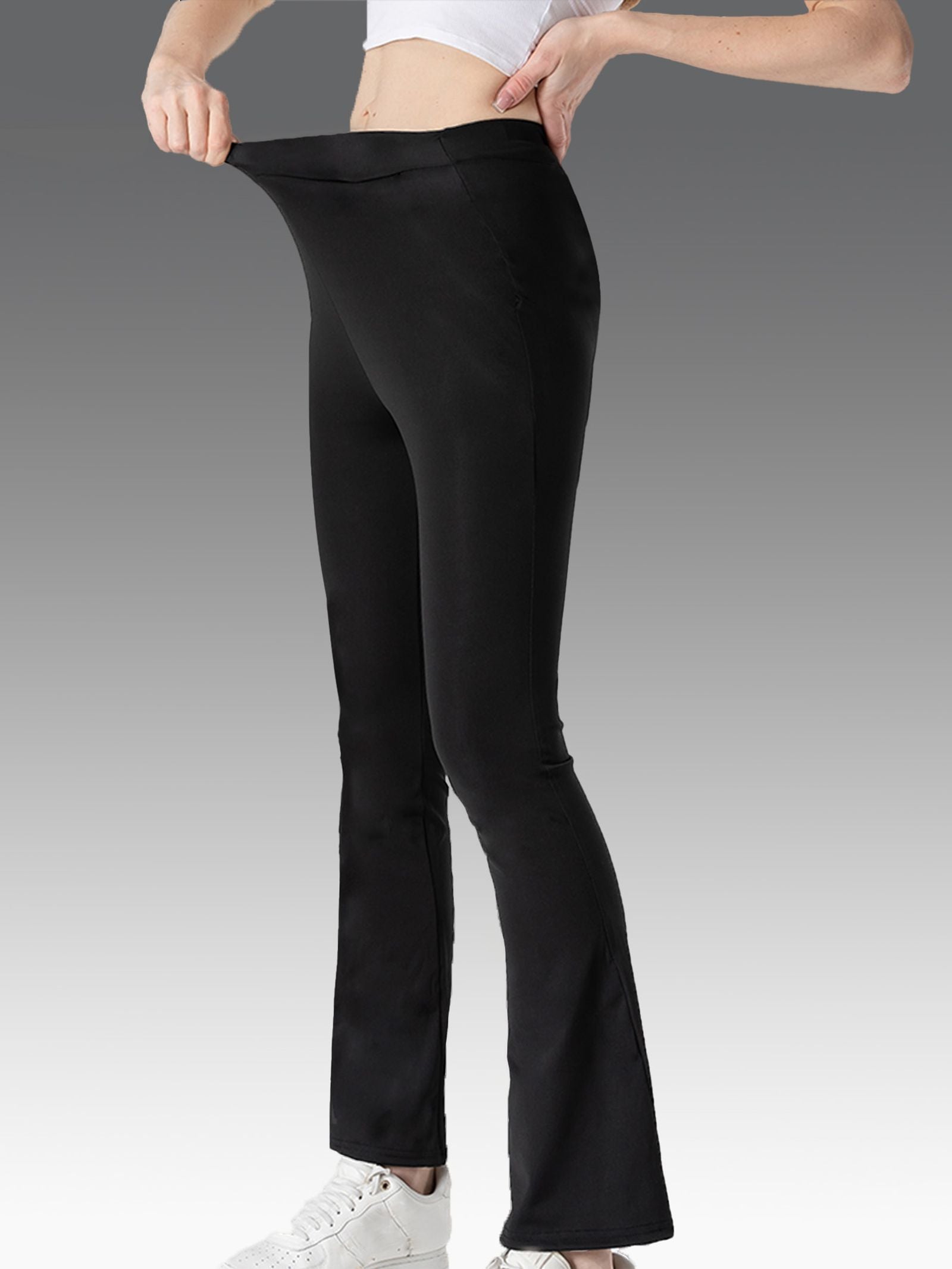 Elastic High-Waist Butt-Lifting Flared Sports Pants