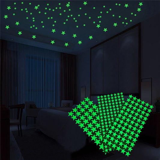Glow In The Dark Star Stickers - 3D Wall Art for Kids' Rooms