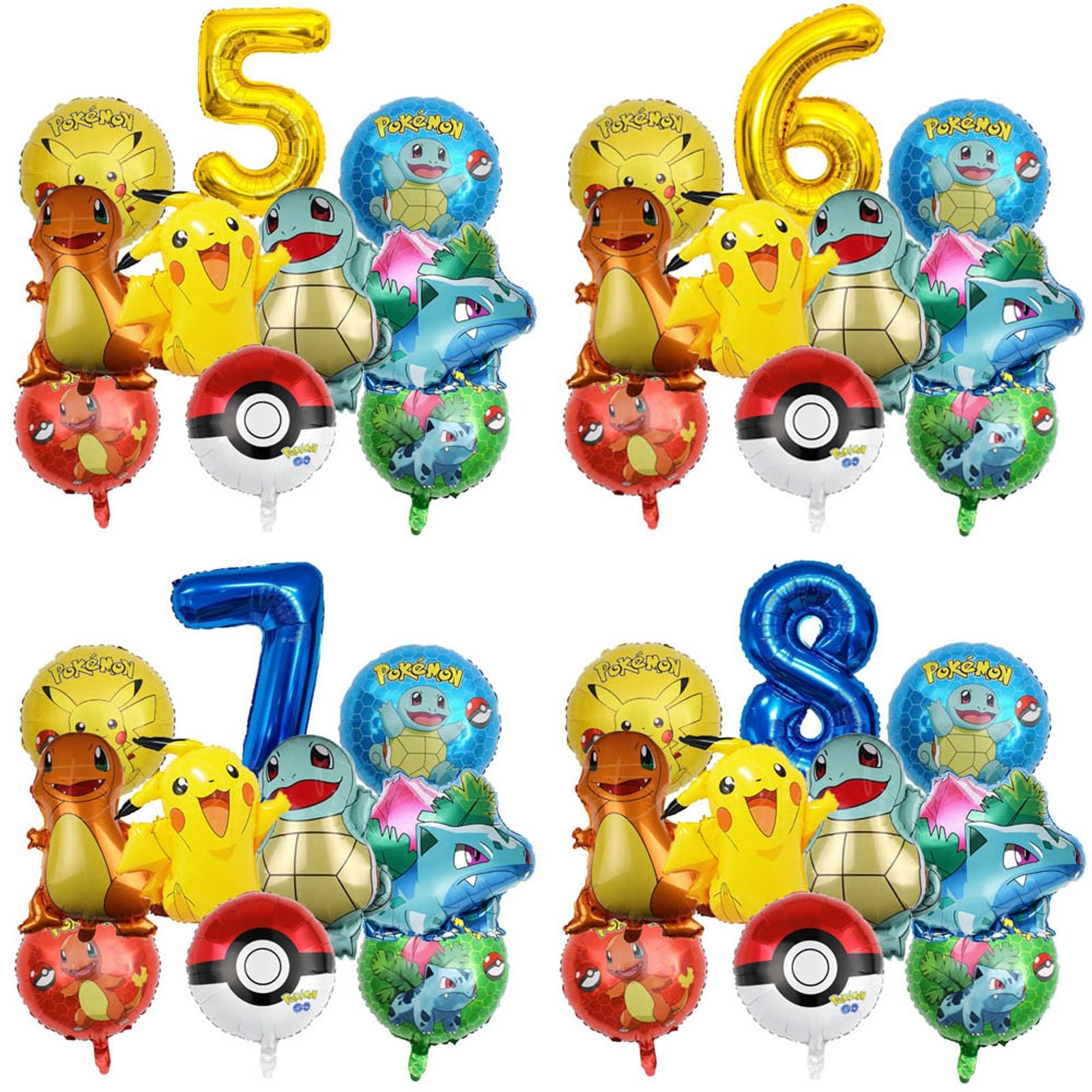 Pokemon Balloons Set for Kids' Birthday Party