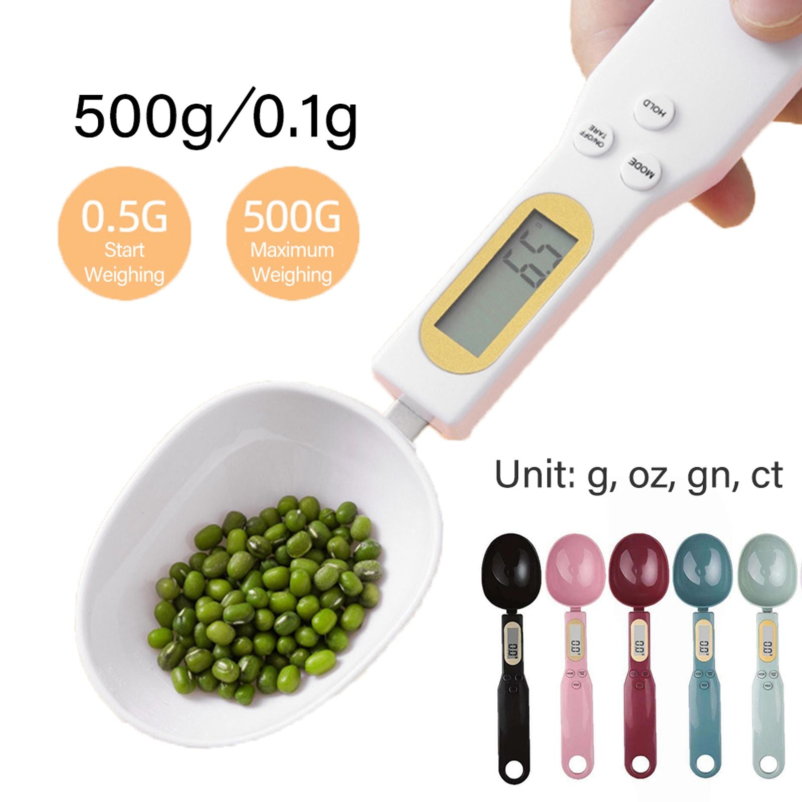 Portable LCD Digital Kitchen Scale Measuring Spoon