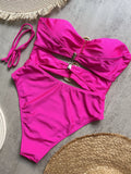 3 Colors Cut Out One Piece Swimsuit for Women