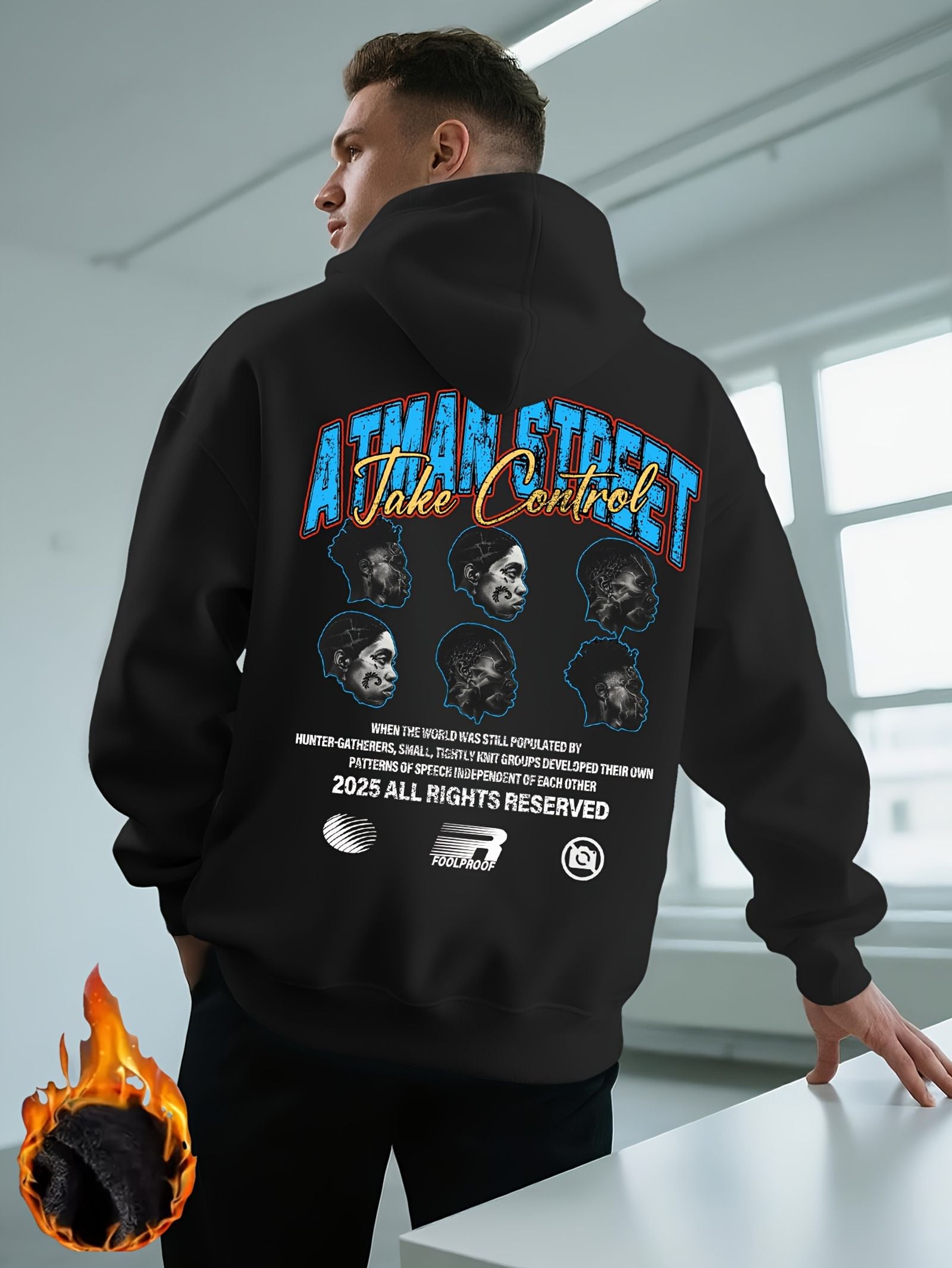 Vintage Y2K Hooded Sweatshirt for Men and Women