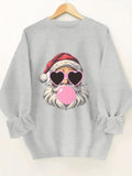 Fashionable Christmas Santa Claus Printed Hoodie