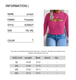 Plus Size Solid Color Cutout Knit Sweater for Women