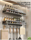 Multifunctional Wall Mounted Seasoning Storage Rack