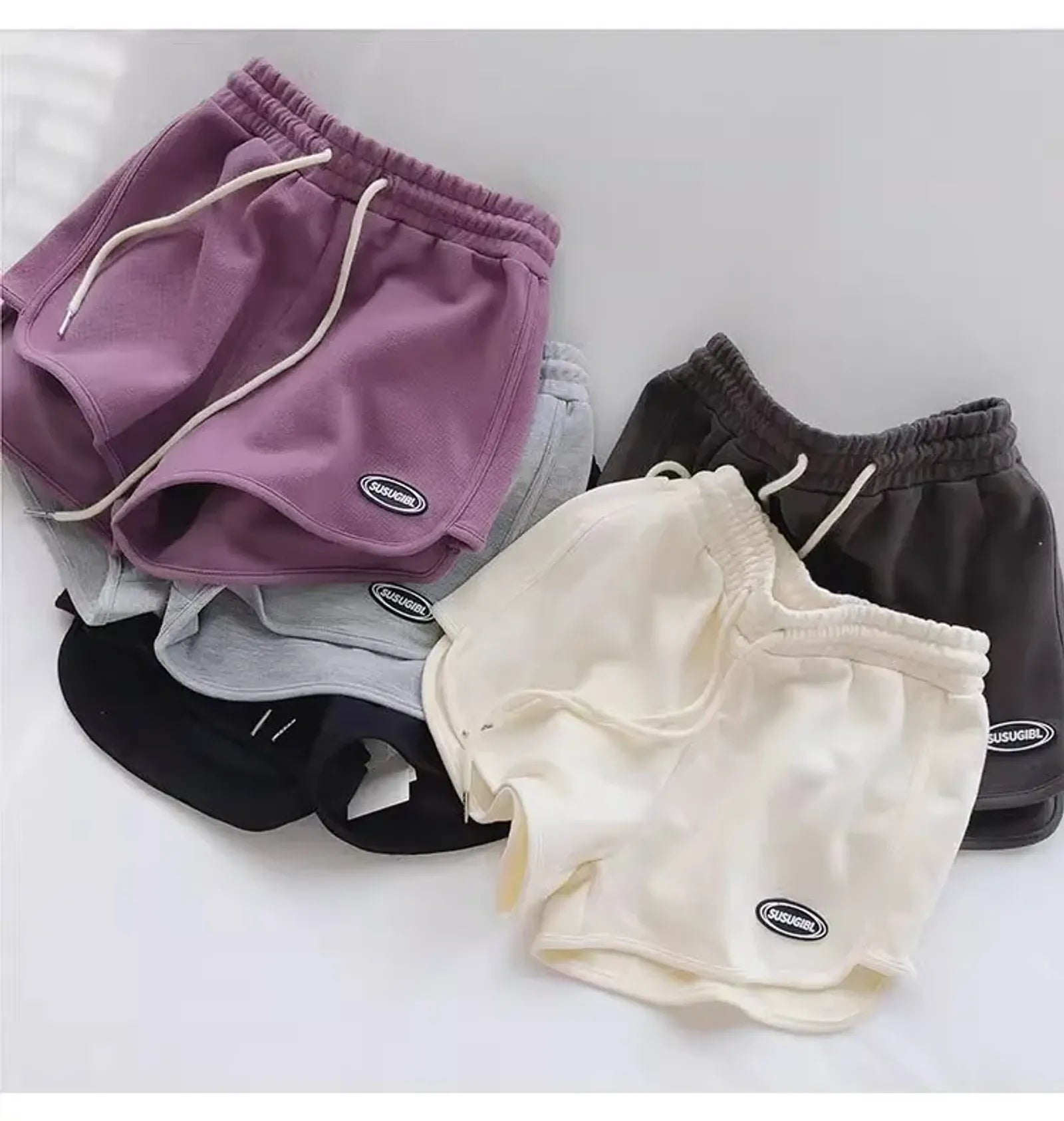 Women's High Waist Loose Drawstring Sports Shorts