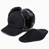 Men's Winter Trapper Hat with Ear Flaps and Face Cover