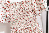 Spring Summer Floral Chiffon Midi Dress for Women