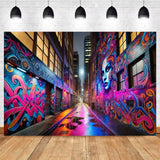 Street Graffiti Wall Background Banner for Photography