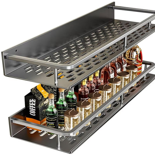 Multifunctional Wall Mounted Seasoning Storage Rack