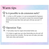 16 Tips Semi-Cured Gel Nail Stickers - Long-Lasting Colors