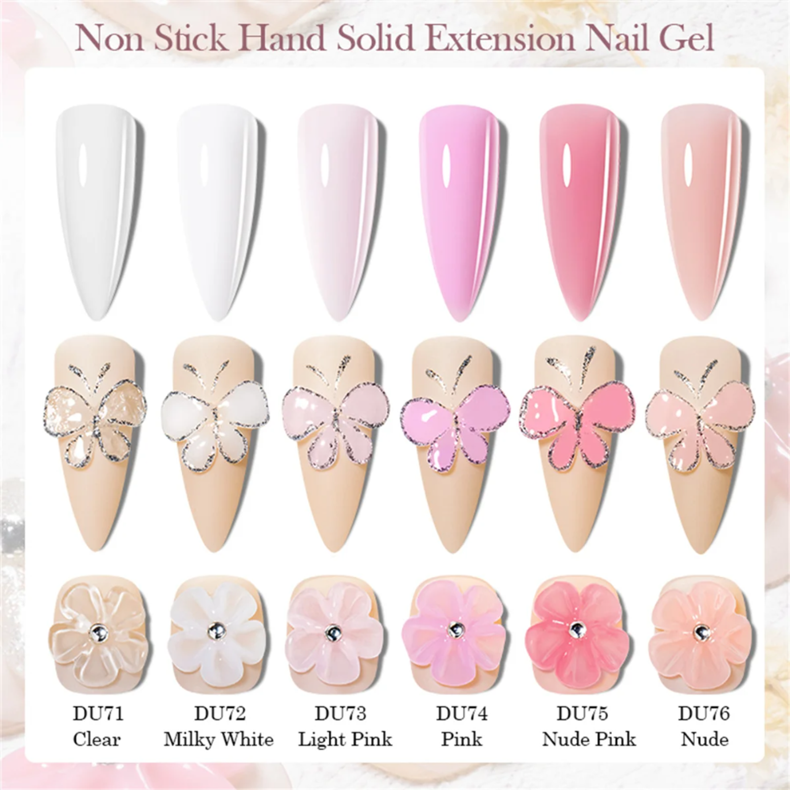 Clear Non-Stick Hand Extension Gel Nail Polish