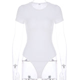 Casual Black and White Bodysuit for Women