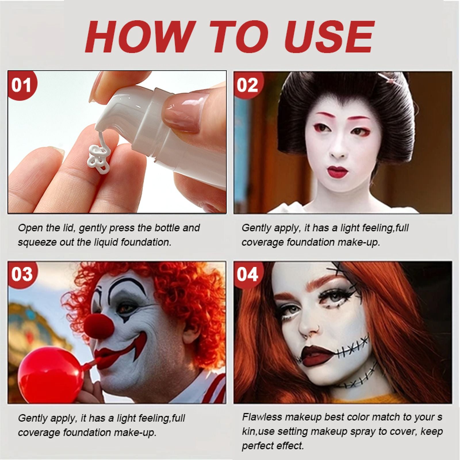 Pure White Liquid Foundation - Long-lasting Adjuster