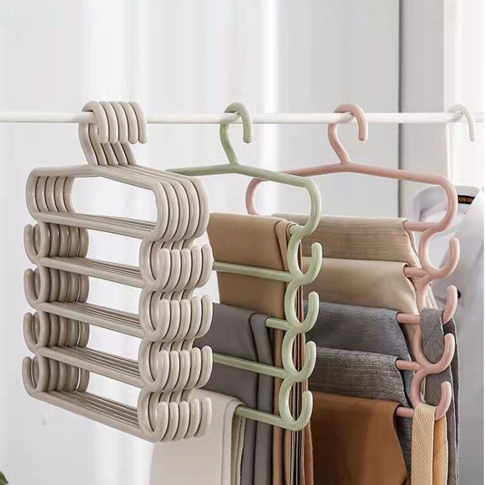 Multifunctional 5-Layer Pants Rack - Space Saving Hanger