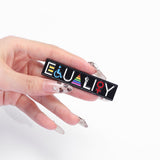 Gender Equality Enamel Pins - Rainbow Women Power Brooches