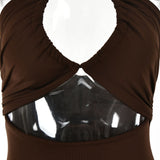 Sexy Sleeveless Midi Backless Dress for Women