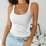 Versatile Round Neck Solid Top T-Shirt for Women