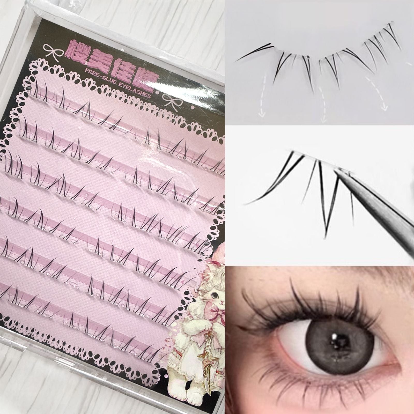 Natural No Glue False Eyelashes for Daily Wear