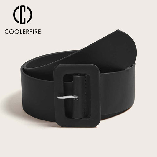 Women's PU Leather Wide Belt - Simple and Stylish