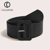 Women's PU Leather Wide Belt - Simple and Stylish